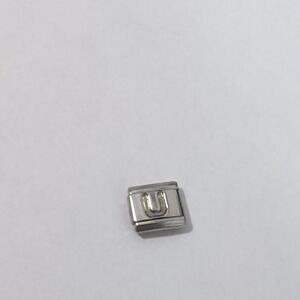 Sparkly U Italian Link Stainless Steel Charm for Nomination Style Bracelet‎